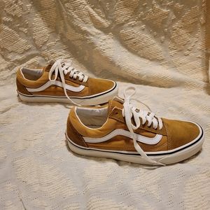 Vans Old Skool yellow Lace Up Sneakers 8.5 Mustard Streetwear Low Top